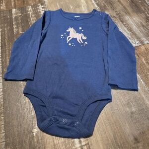Navy Blue Unicorn Kids One Piece